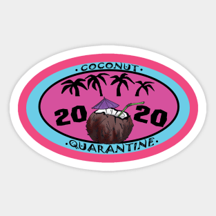 Coconut Quarantine Logo 2020 Sticker